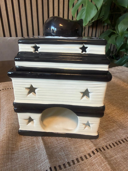 Cat Magick Stacked Books Ceramic Oil Burner