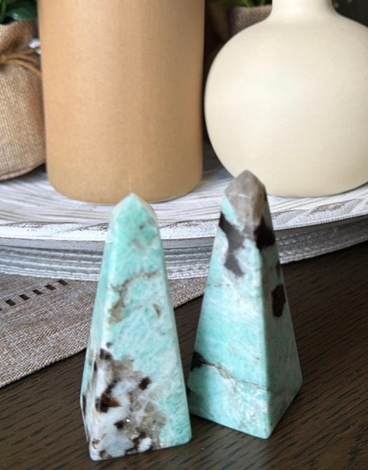 Beautiful Amazonite Obelisks