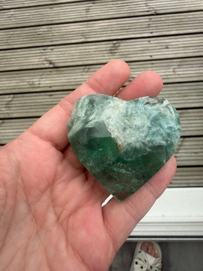 Feather Fluorite Hearts