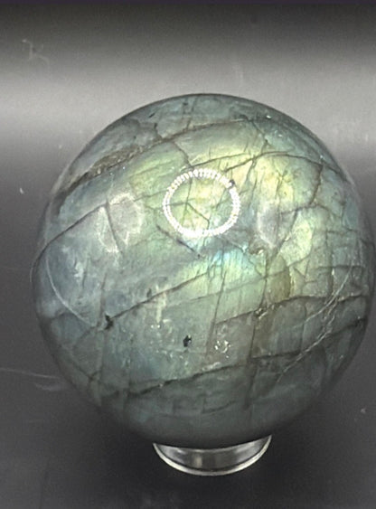 44mm Labradorite Sphere: Mystical Insight, Transformation, Protection Stone