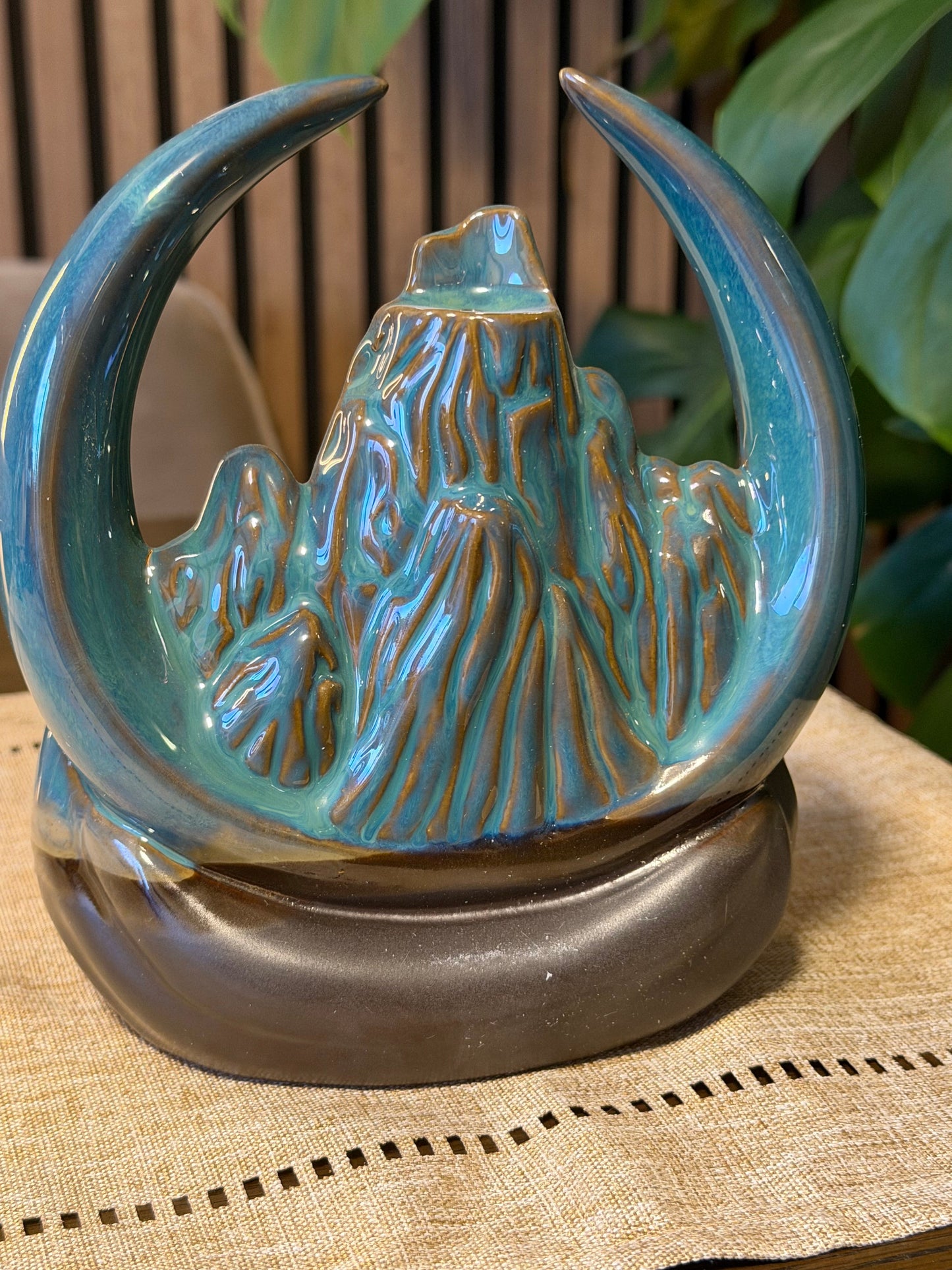 Crescent Moon Mountain Backflow Incense Burner