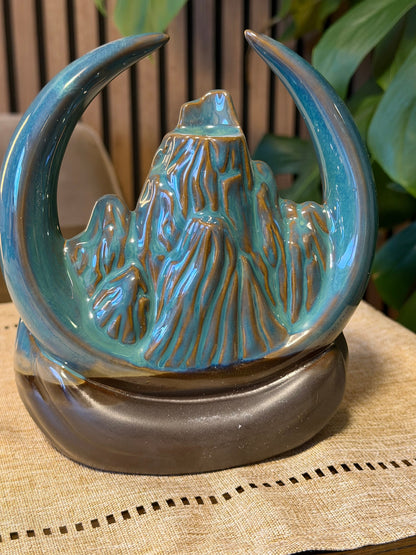 Crescent Moon Mountain Backflow Incense Burner