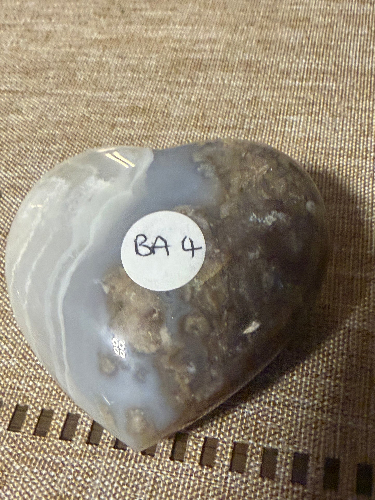 Banded Blue Orca Agate Heart
