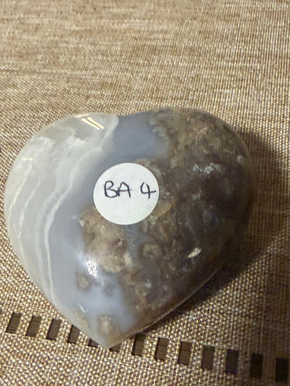 Banded Blue Orca Agate Heart