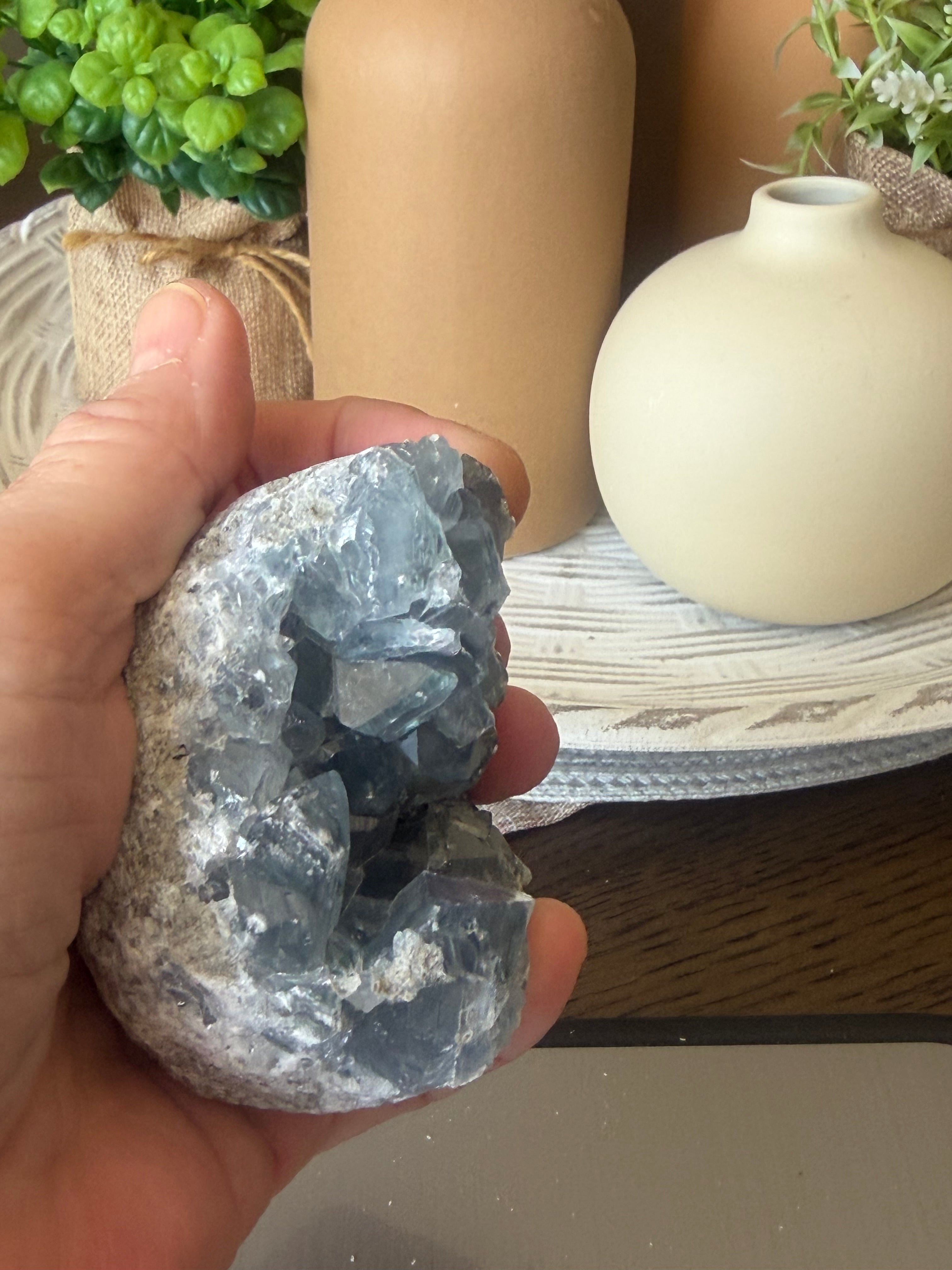 Celestite Freeform – Excellent Clarity