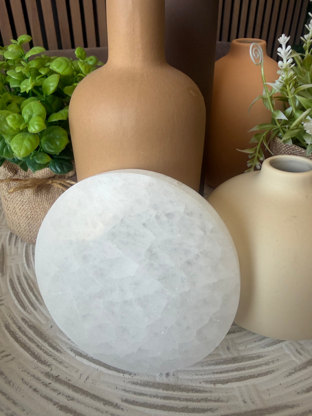 Selenite / Satin Spar Charging Plate – Flower of Life