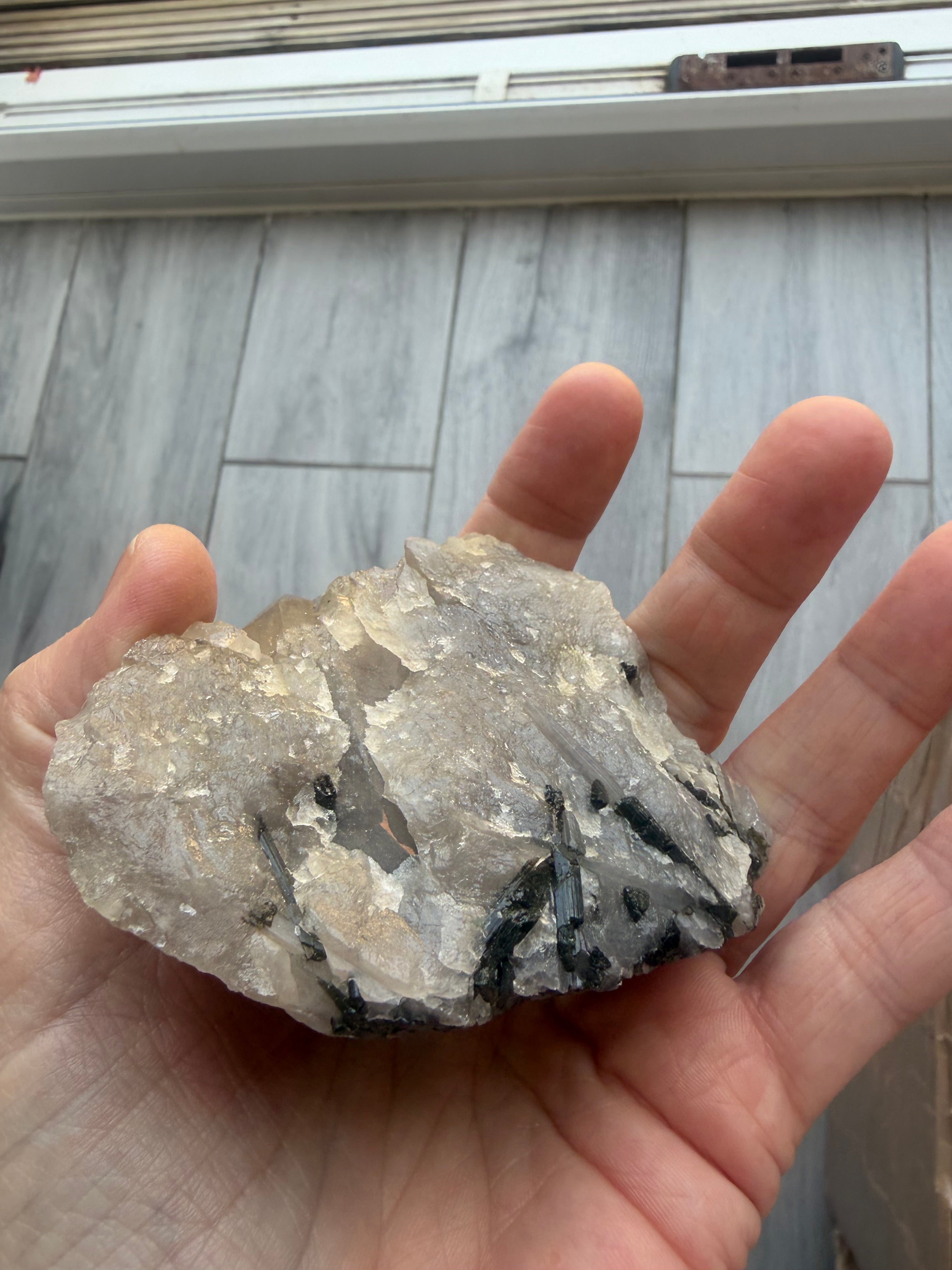 Black Tourmaline in Quartz