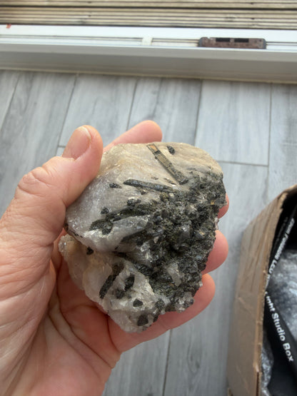 Black Tourmaline in Quartz