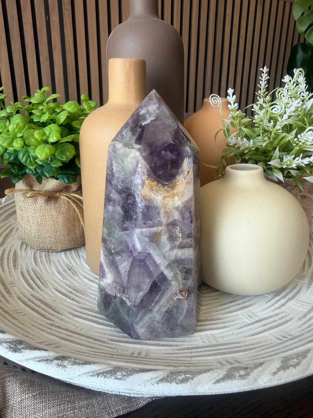 Chevron Amethyst Tower / Point – Large