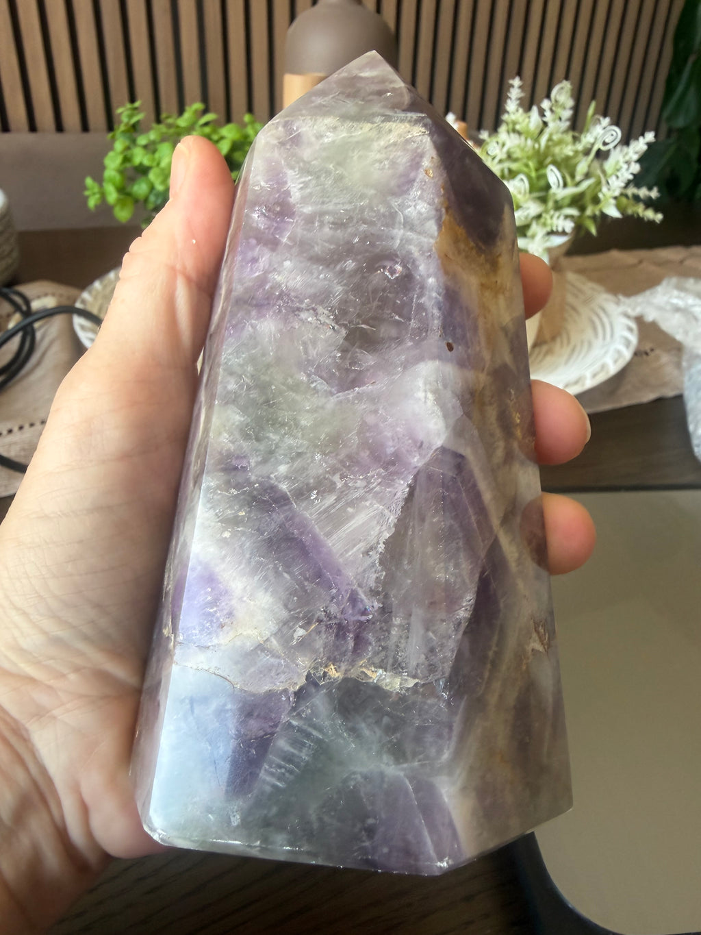 Chevron Amethyst Tower / Point – Large