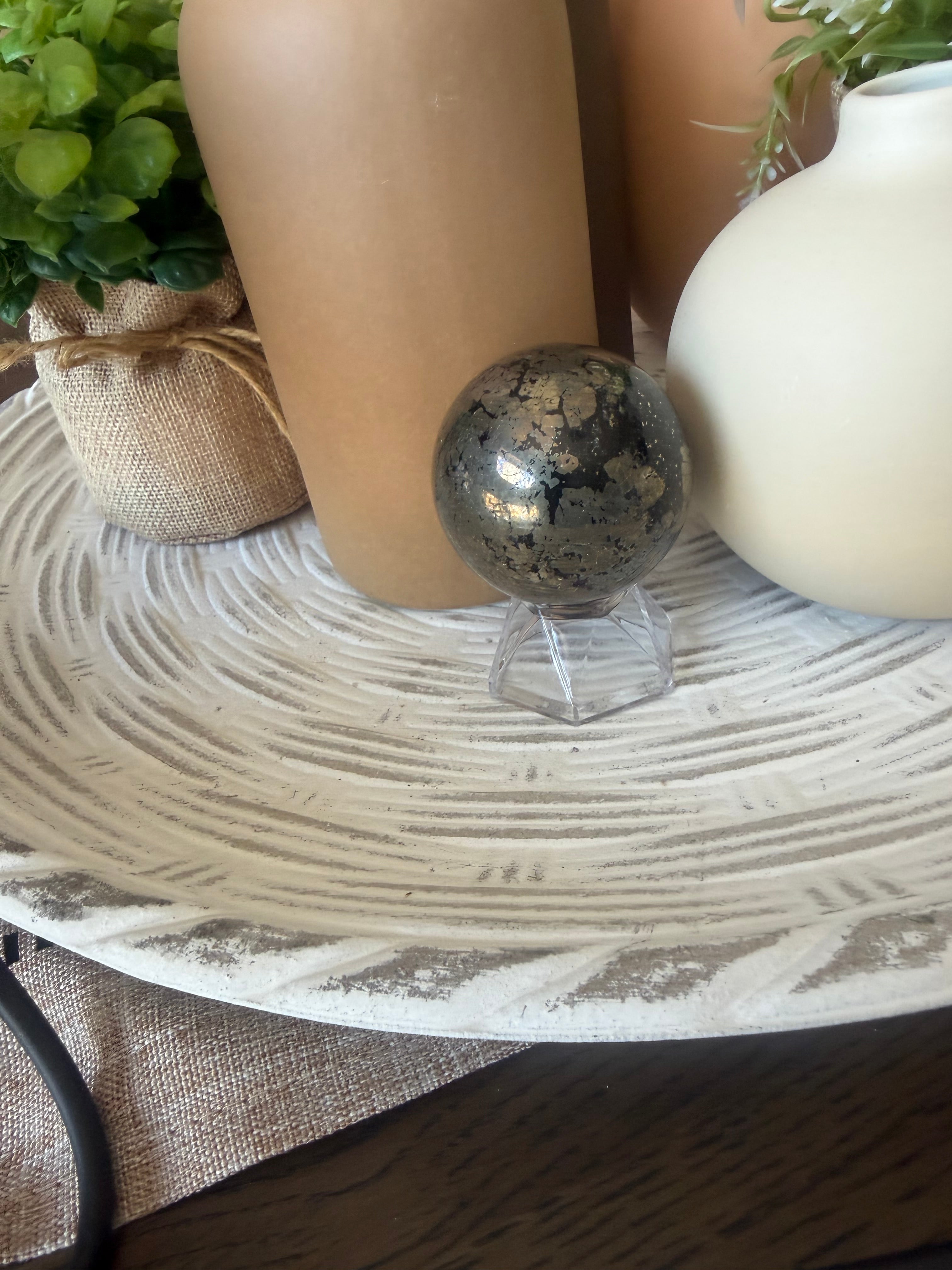 Healer's Gold Sphere (Pyrite & Magnetite)