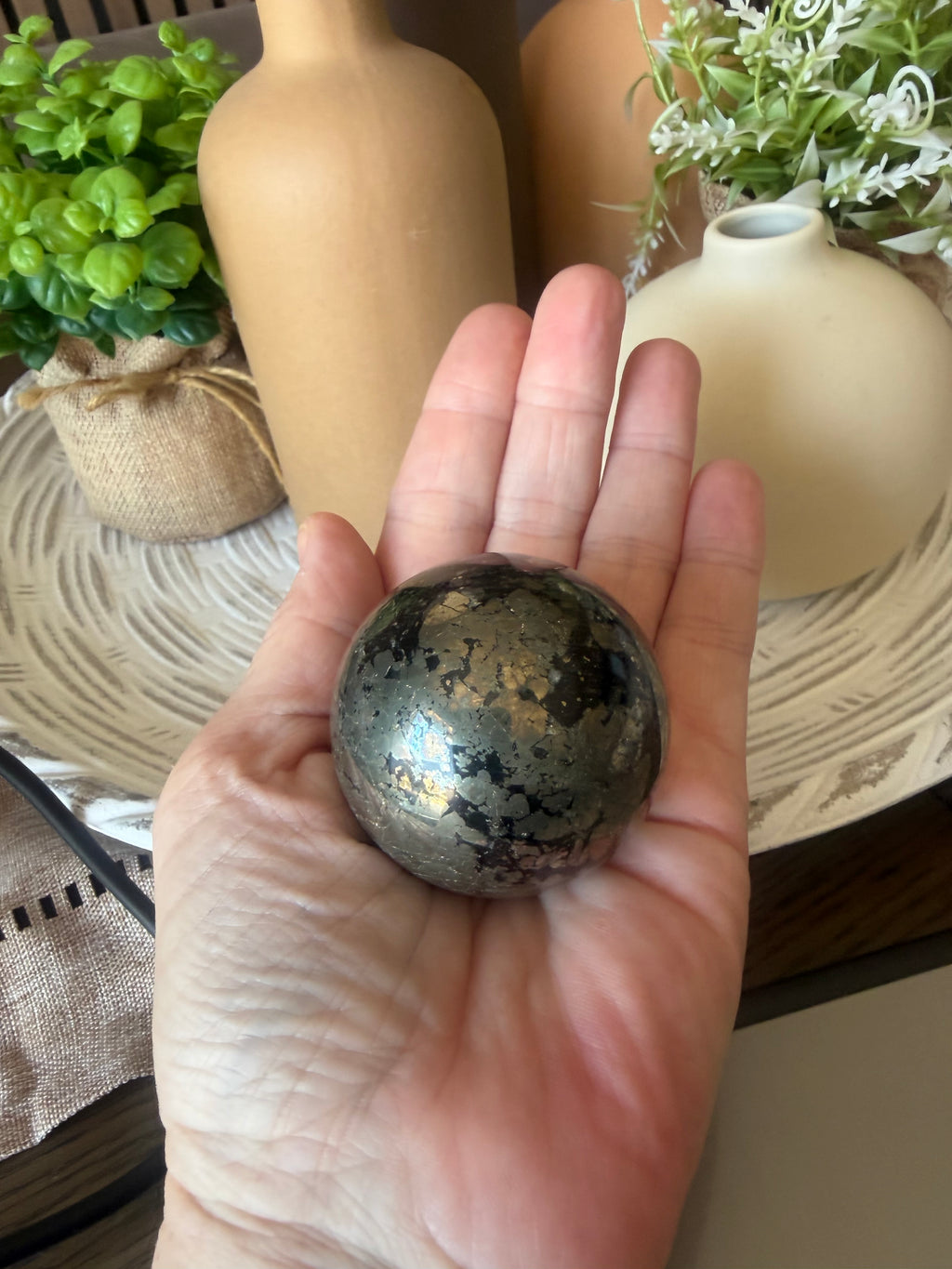 Healer's Gold Sphere (Pyrite & Magnetite)