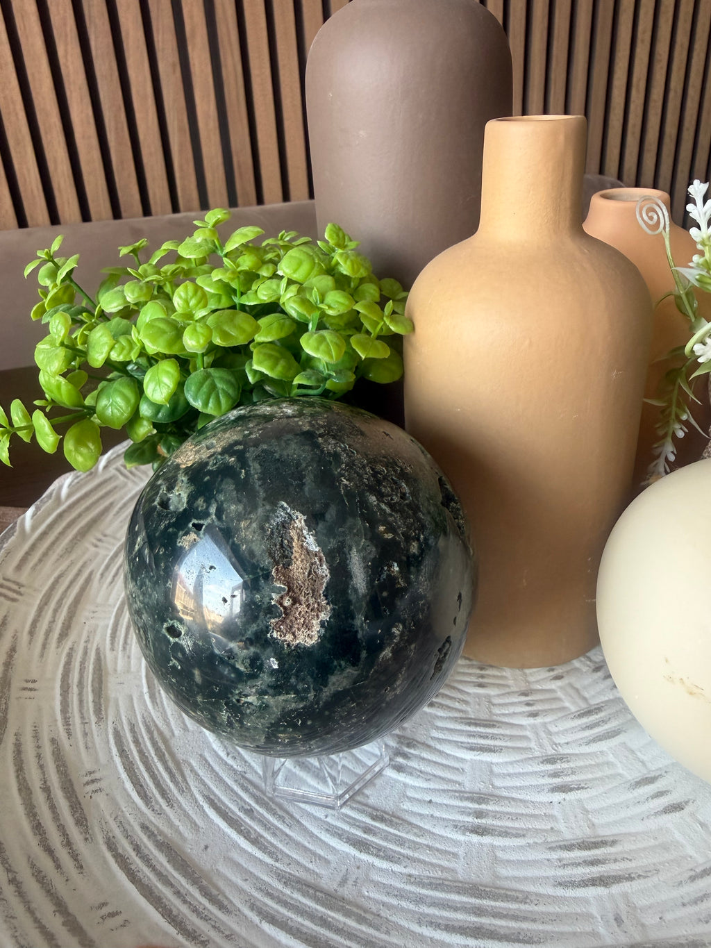 Large Green Ocean Jasper Sphere