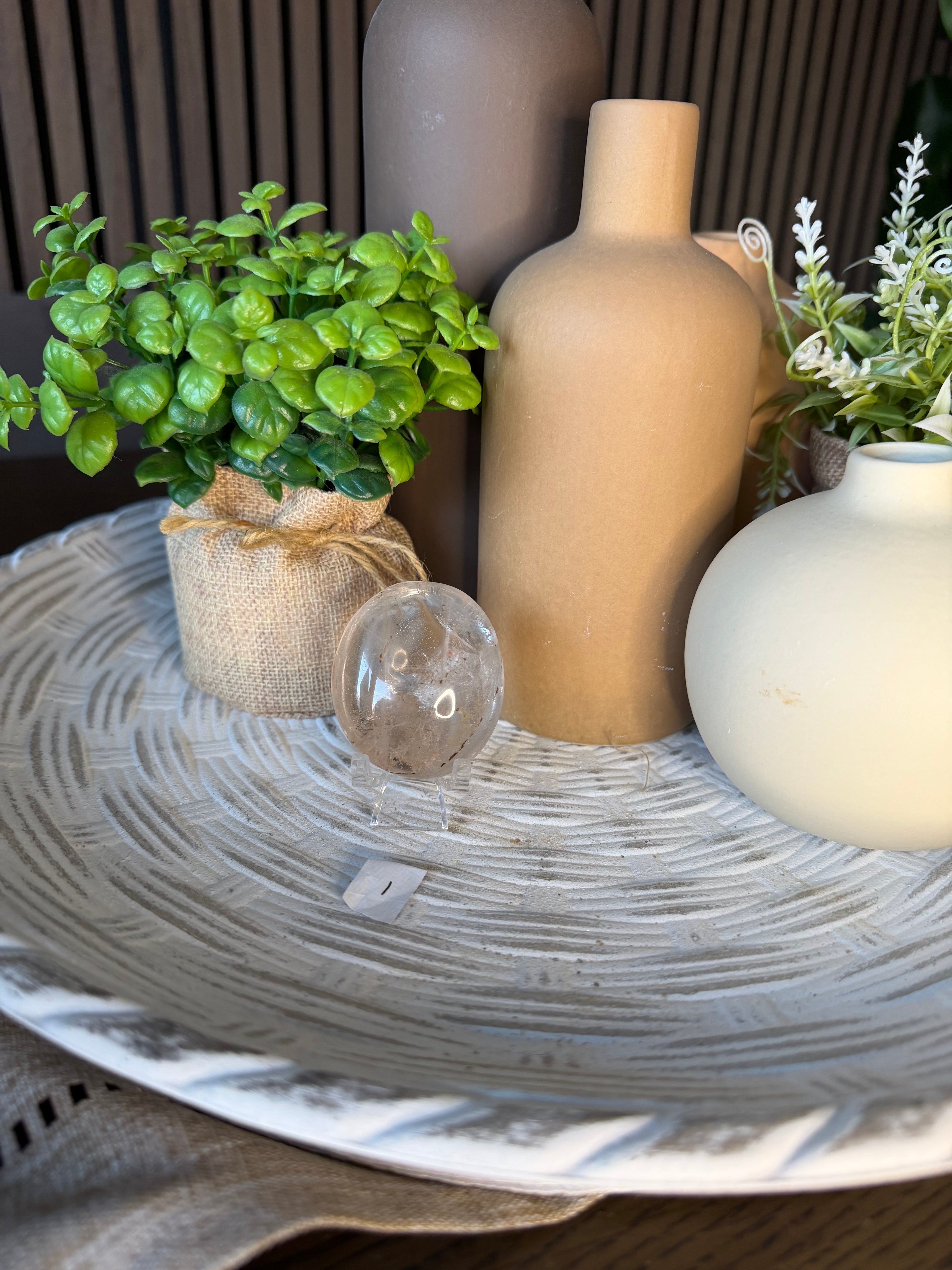 Clear Quartz Palm Stone