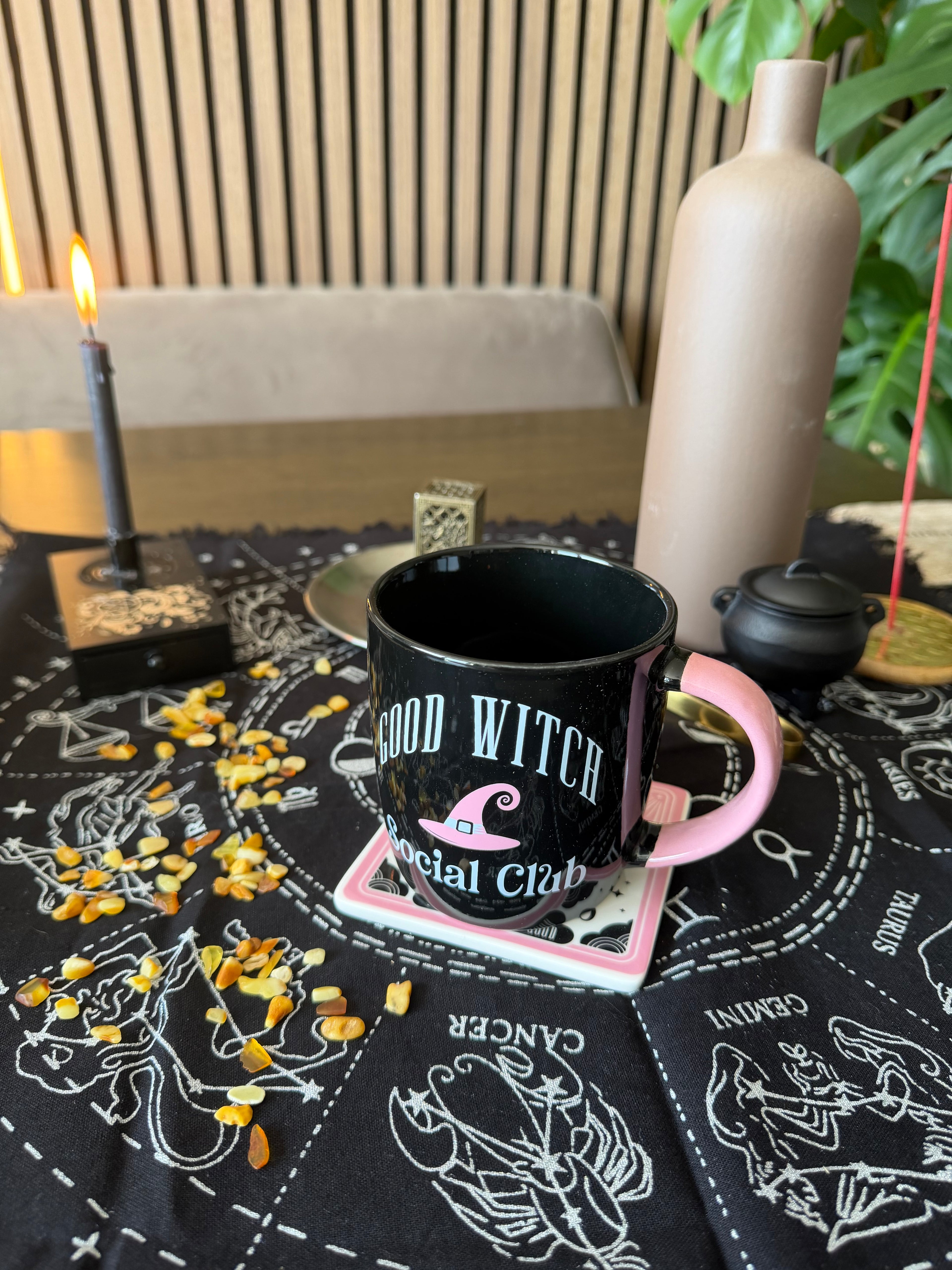 Good Witch Social Club Mug and Coaster Set