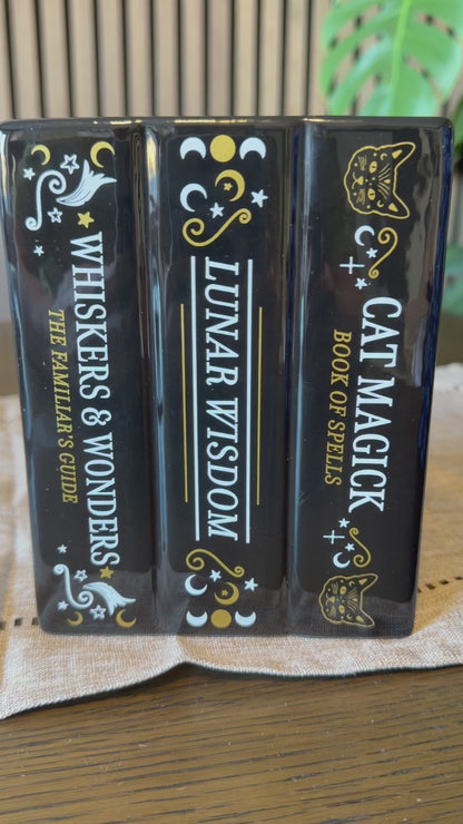 Book of Spells Magick Cat Energy Ceramic Oil Burner & Wax Warmer