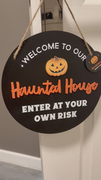 Halloween hanging signs
