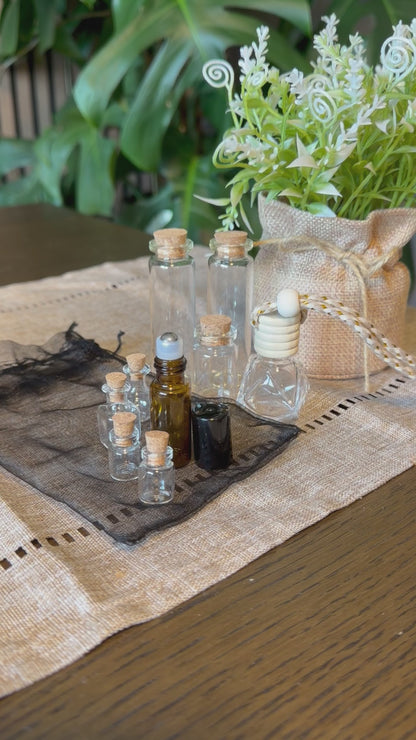 Glass Jars & Bottles Set with Organiser Bag