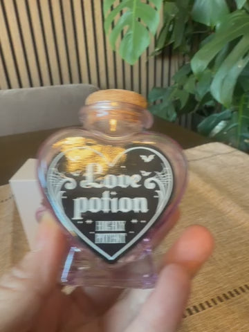 Love Potion Glass Heart Spell Jar